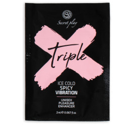 Secret Play Dosette Gel chauffant et vibrant Triple X 2ml